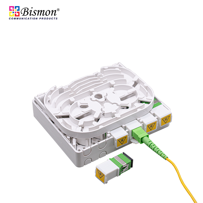 กล่องเก็บสาย fiber optic 4 Ports Optical Fiber Socket FTTx Box  (กล่องเปล่า)